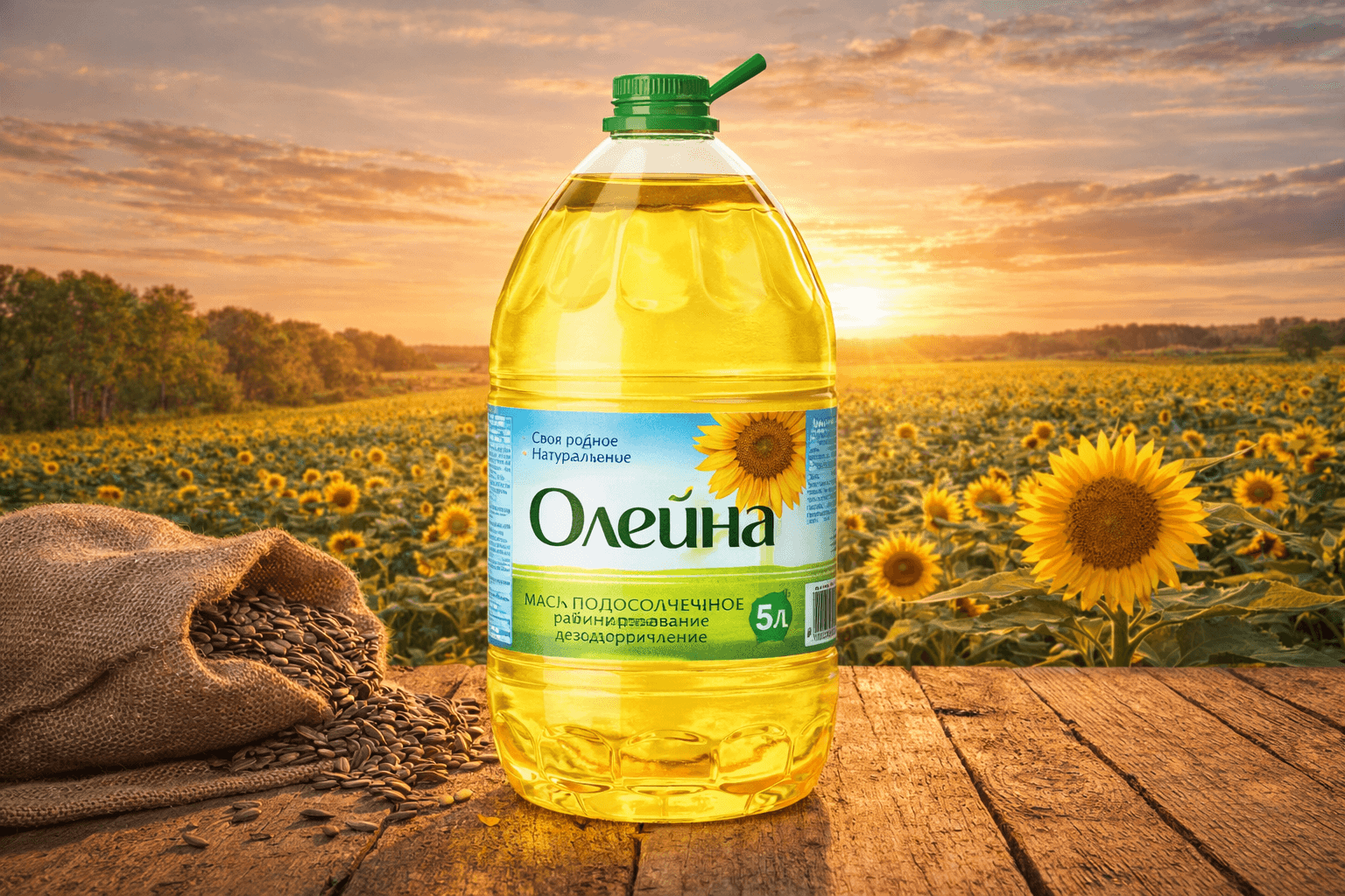 Масло подсолнечное Олейна 5л